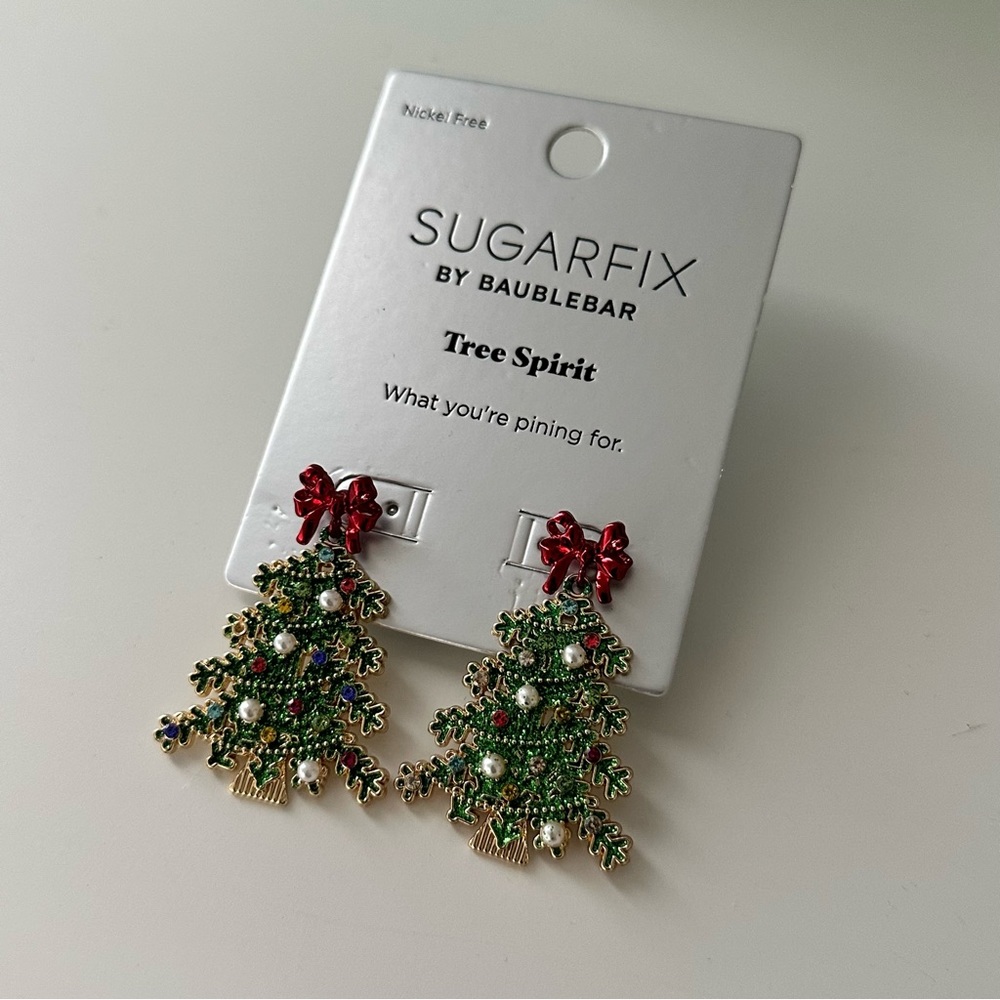 SUGARFIX x BAUBLEBAR | Christmas Tree Spirit Earrings NWT
